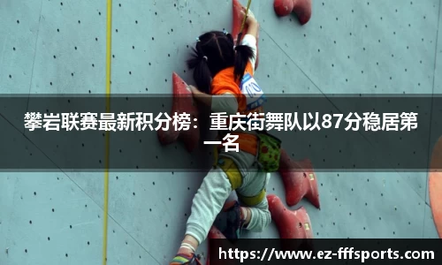 攀岩联赛最新积分榜：重庆街舞队以87分稳居第一名